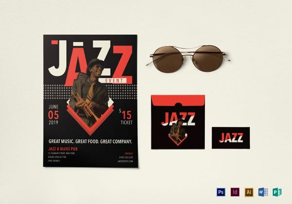 jazz event flyer template