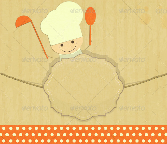 kids menu with smiling chef