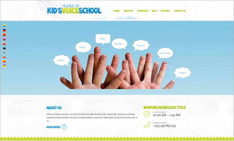 kids voice school student responsive wordpress theme – 43 788x