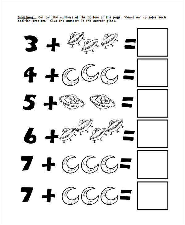 Printable Homework For Kindergarten