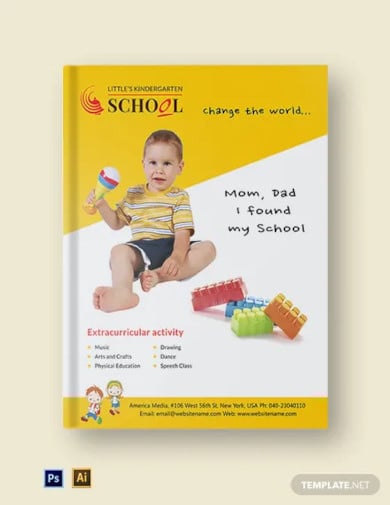 kindergarten ebook cover page template