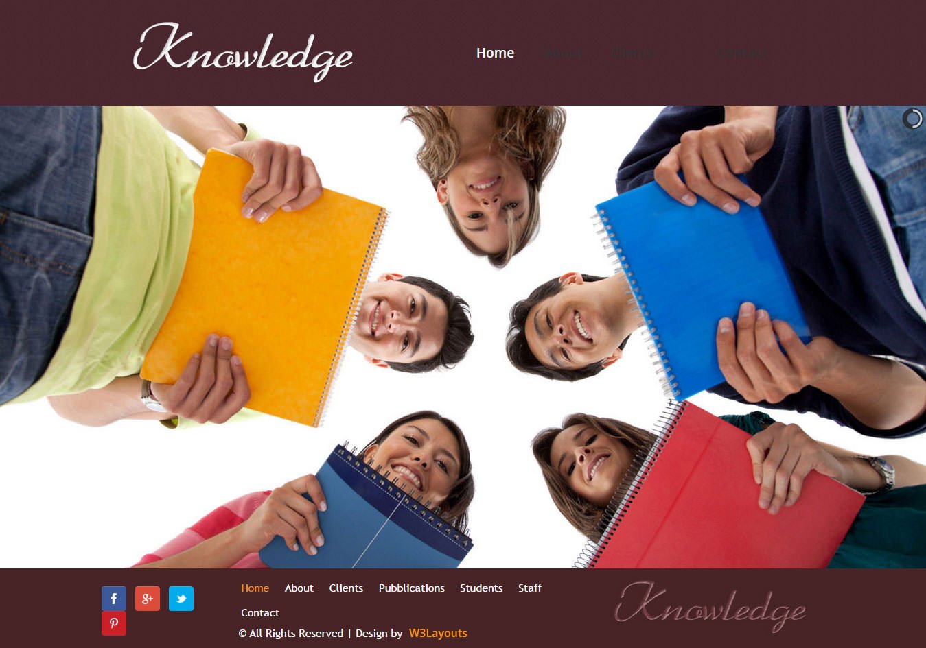 knowledge a education mobile website template