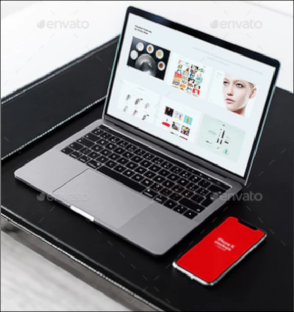 laptop mockup touch bar for instagram
