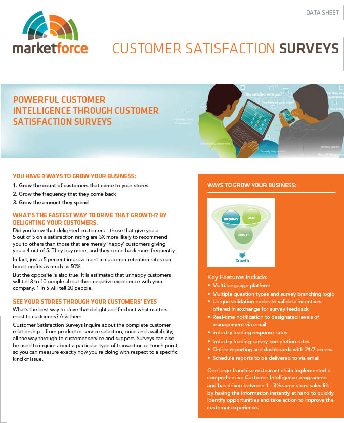 market force customer satisfaction survey template