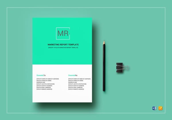 marketing report word template