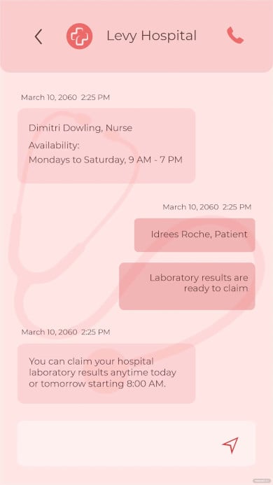 medical office phone message template
