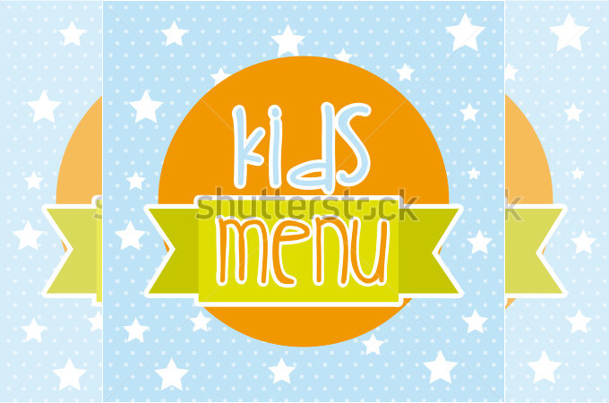 menu kids over blue background vector illustration