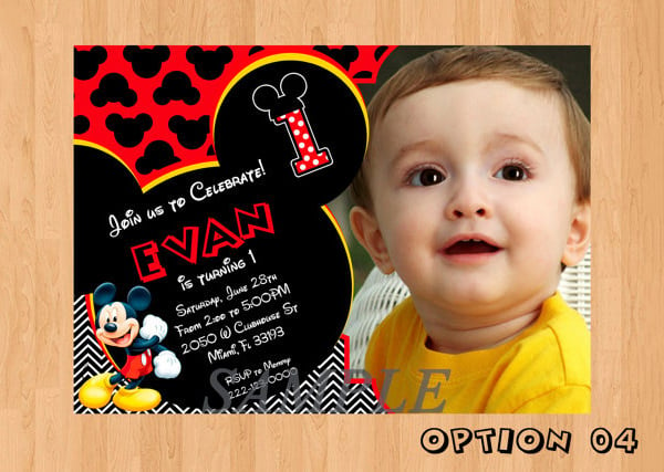 mickey mouse clubhouse birthday invitation