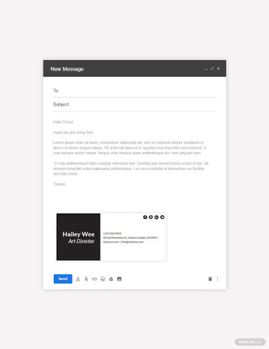 minimalist email signature template