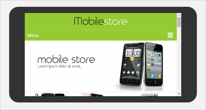 mobile store e commerce shopping cart mobile website template 788x