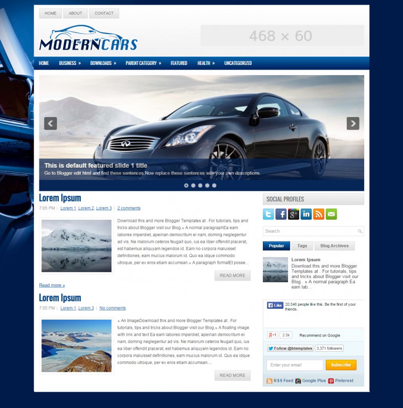 modern cars automobile responsive blogger template 788x