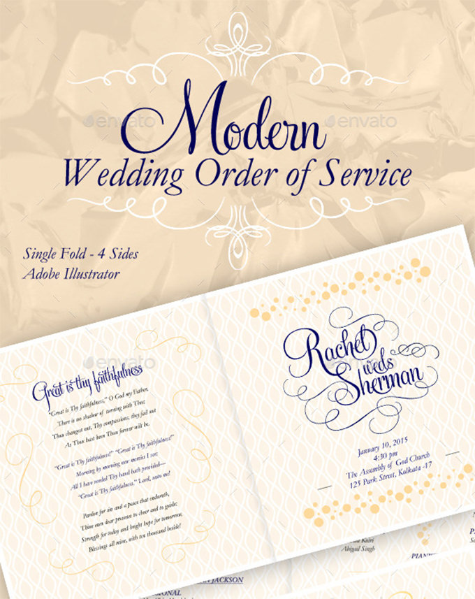 Wedding Order Template 38 Free Word PDF PSD Vector Format Download