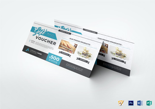 modern gift voucher template in ipages