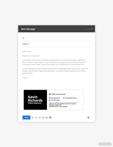 modern responsive email signature template