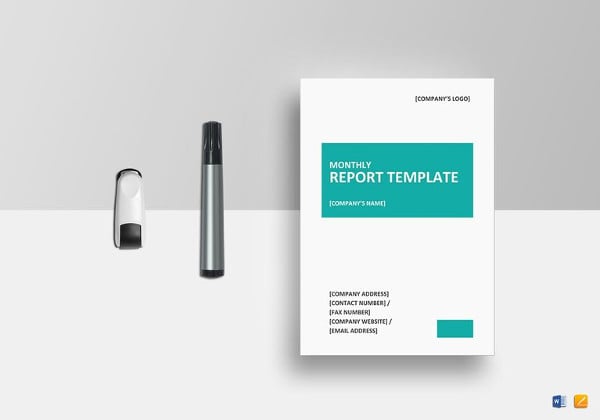 monthly report template to print