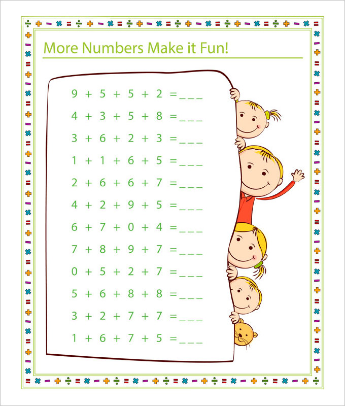 math-worksheet-template