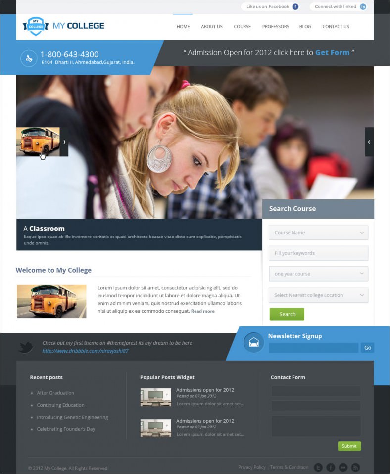 31 college website themes amp templates free amp premium free college website templates in php
