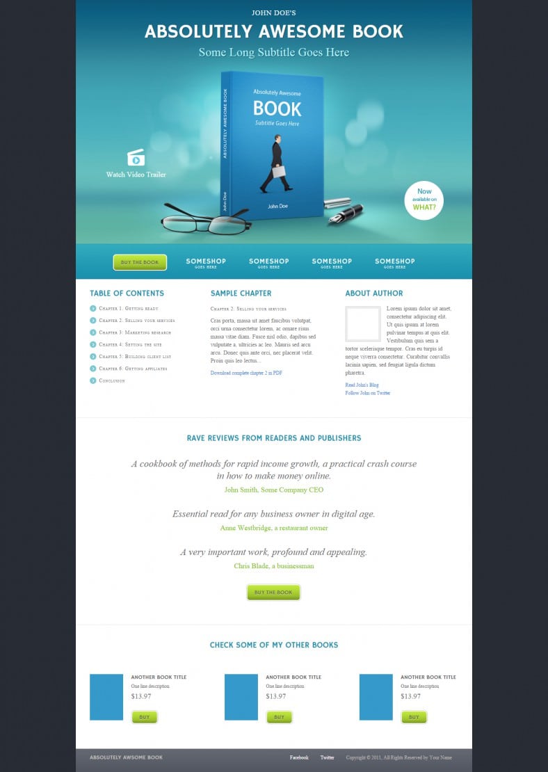 nice pack to landing page template 788x1110