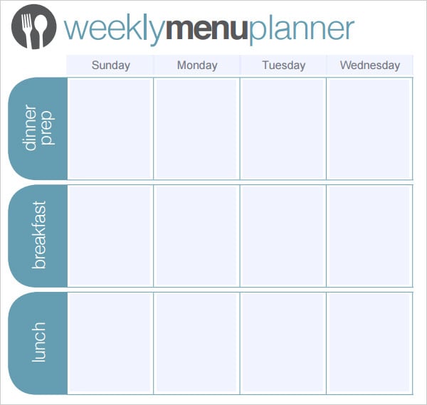 Menu Planner - 24+ Free Templates in Word, PSD, PDF, EPS, InDesign