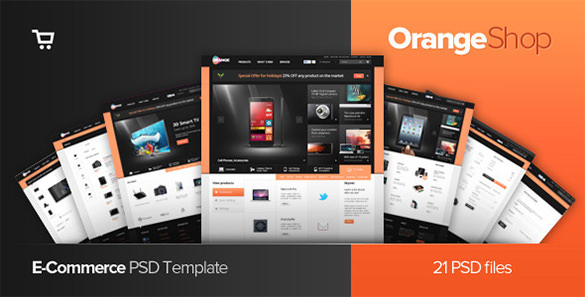 orange – ecommerce psd templates