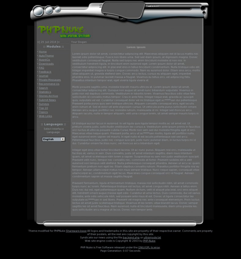 php template free download 788x
