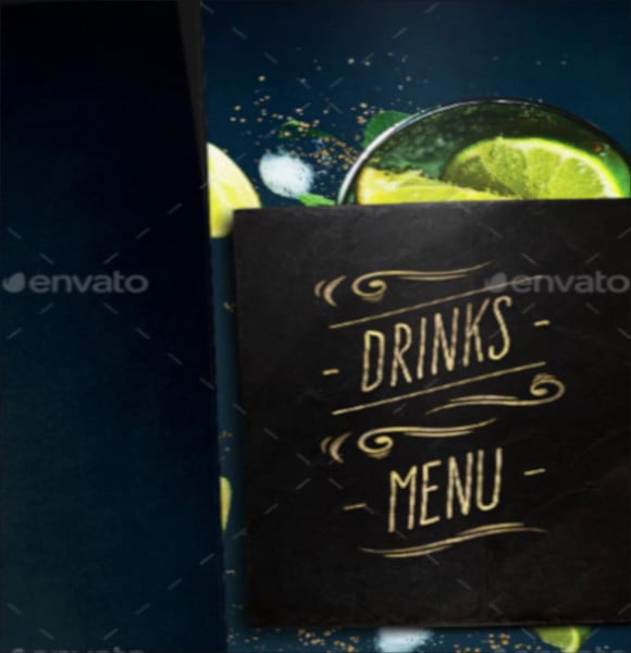 psd drink menu template
