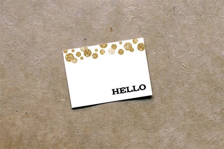 party starred note card template
