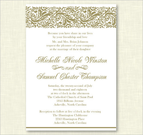 Formal Wedding Invitation Templates 2