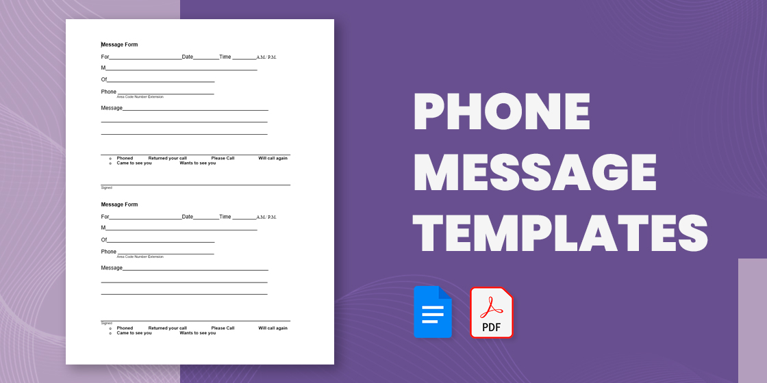 sample patient telephone message