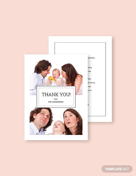 photo thank you card template