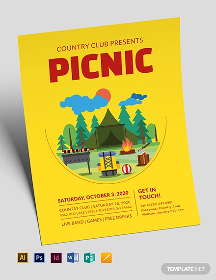 14 Amazing Picnic Flyer Templates In Word PSD Publisher