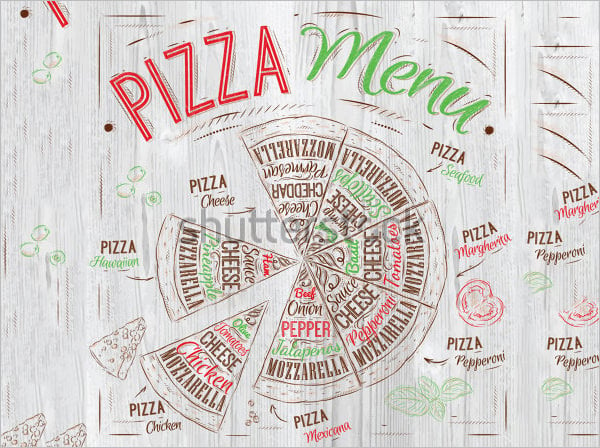 pizza menu template sample