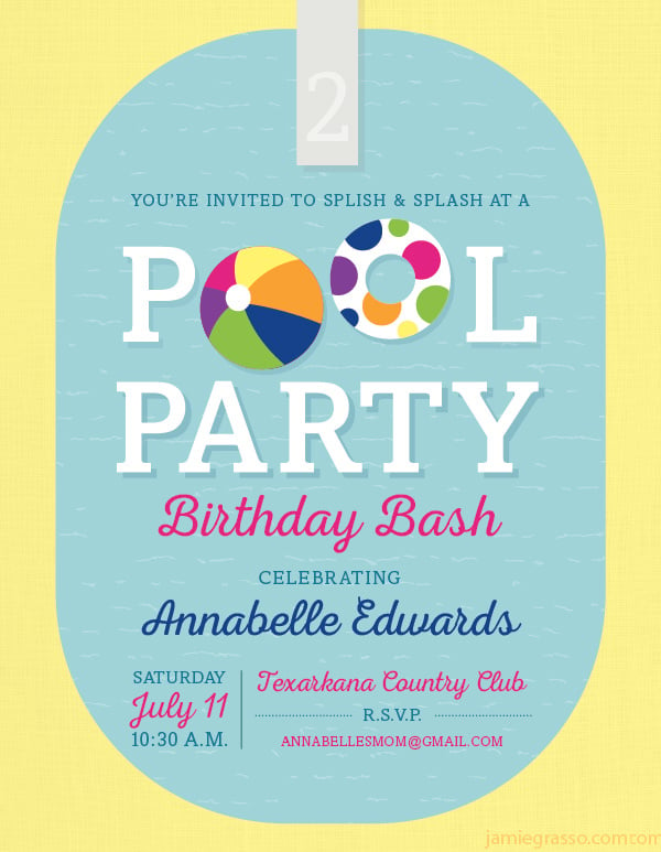 36+ Pool Party Invitation Templates PSD, AI, Word Free & Premium