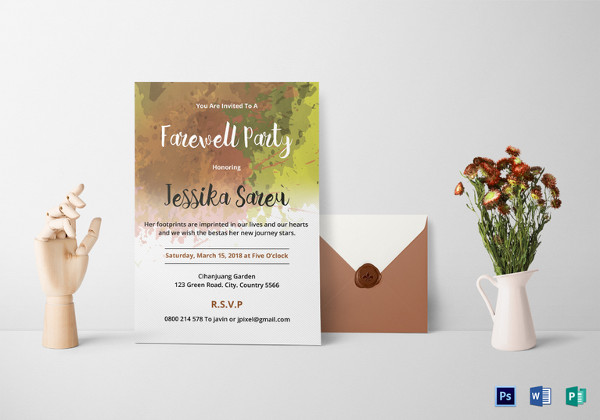 printable farewell party invitation