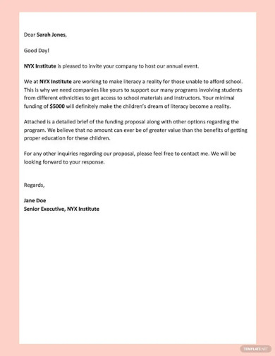 proposal letter example template