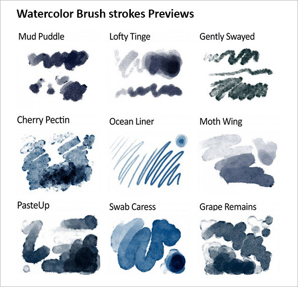 realistic responsive watercolor brushes