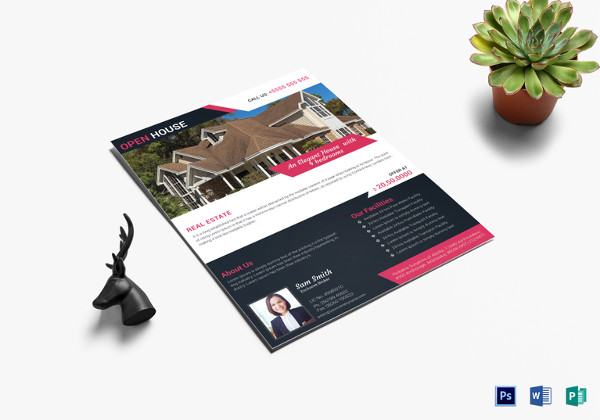 realtor house sale flyer template