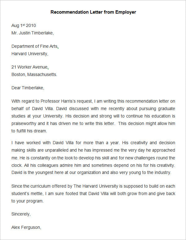recommendation letter template from employer1