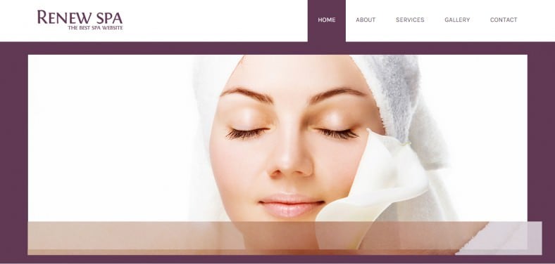 Spa Mobile Website Template Free Download