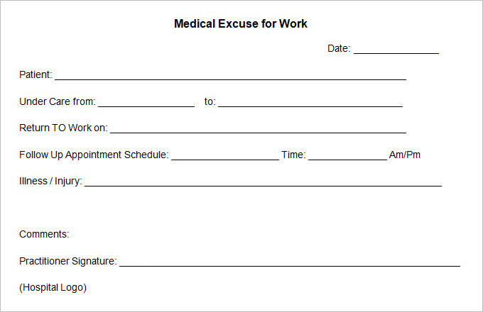 Free Printable Doctor Excuse Template Printable Templates