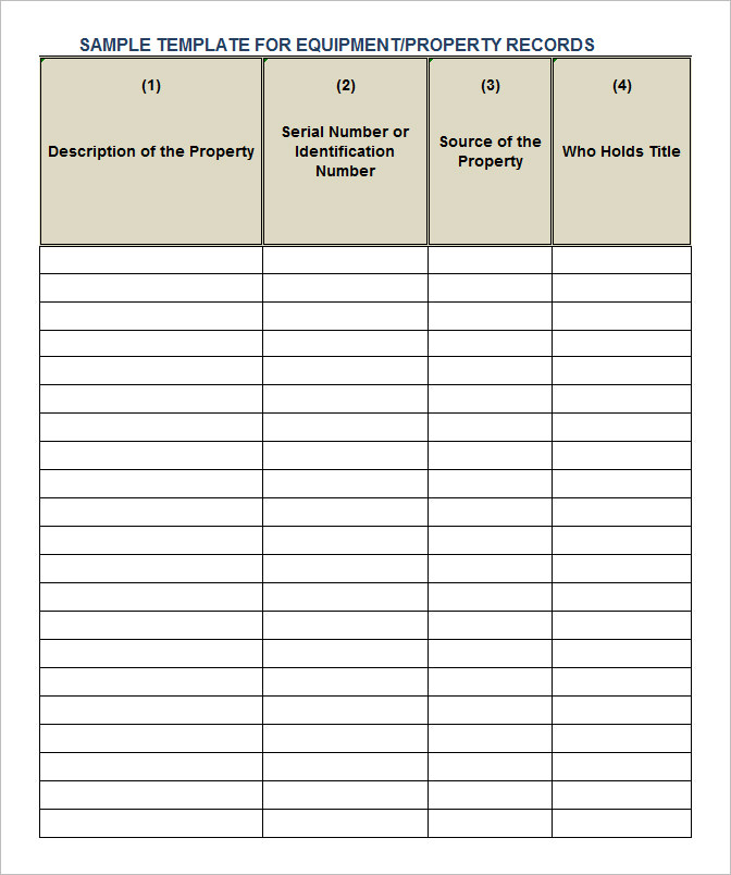 17+ Property Inventory Templates - Word, PDF, Excel  Free 