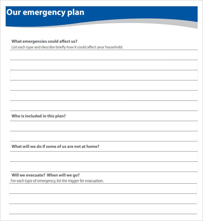 7+ Home Evacuation Plan Templates MS Word, PDF Free & Premium Templates