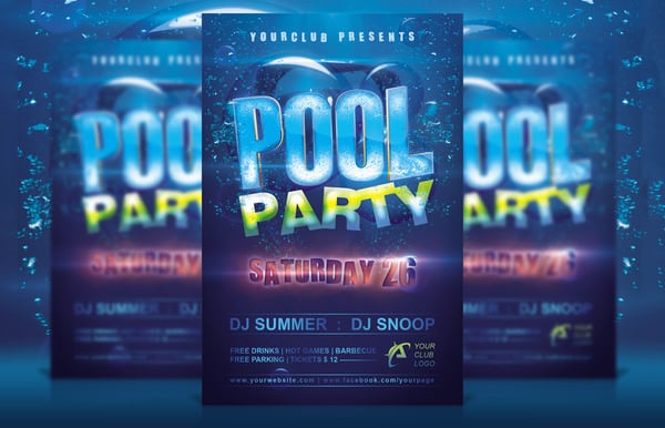sample pool party invitation