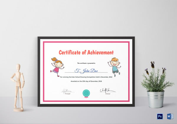 sample preschool certificate template