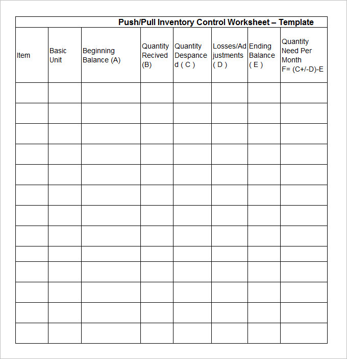 18 Stock Inventory Control Templates Pdf Doc Free Premium Templates