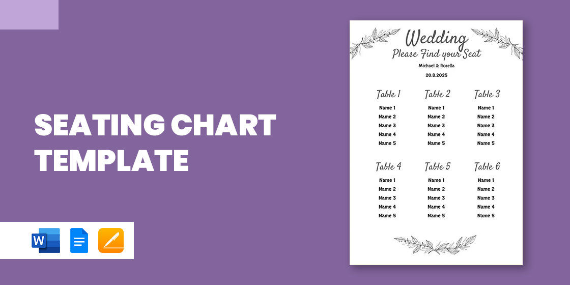 Seating Chart Template 15+ Word, Excel, PDF Format Download