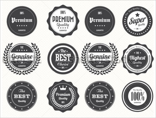 set of retro stamps template