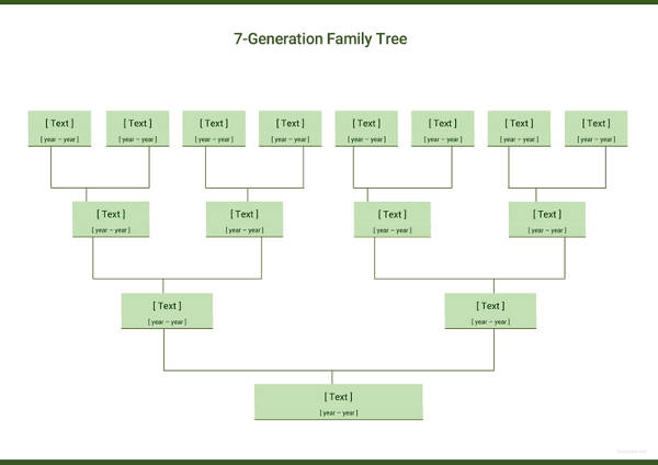 seven generation family tree template