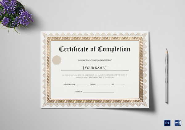 simple bachelor degree completion certificate