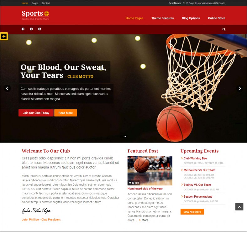 4 Best Basketball Wordpress Templates & Themes | Free & Premium Templates